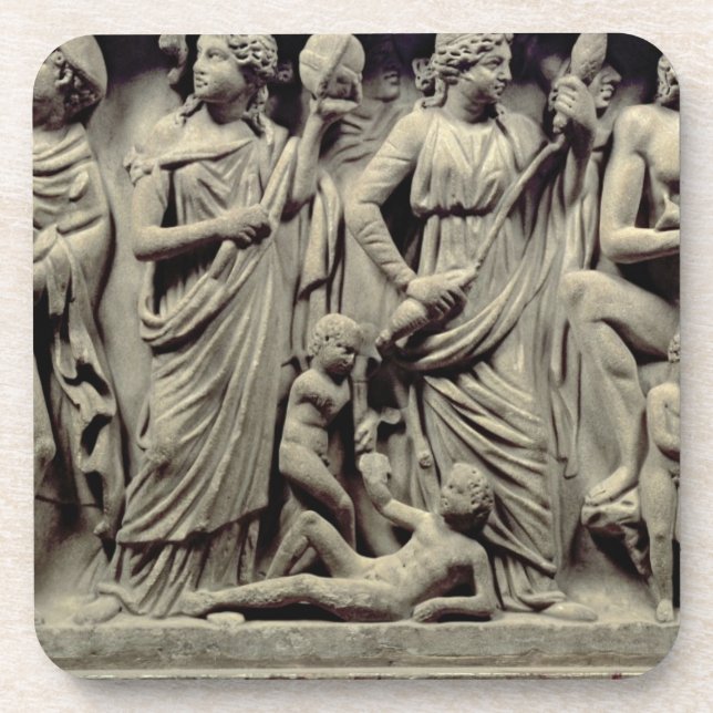 Dessous-de-verre Sarcophage avec le soulagement dépeignant (Devant)