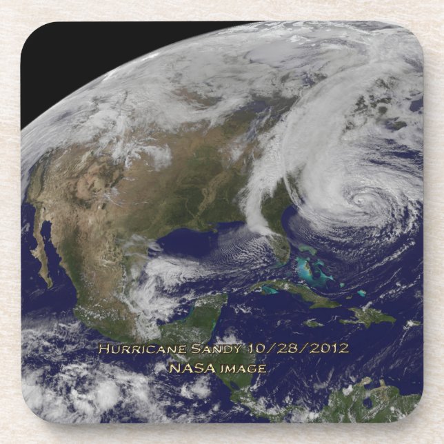 Dessous-de-verre Satellite View of Hurricane Sandy (Devant)