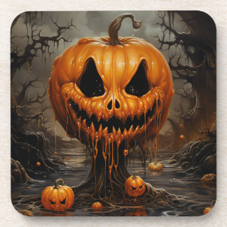 Dessous-de-verre Scary Jack O Lantern Halloween