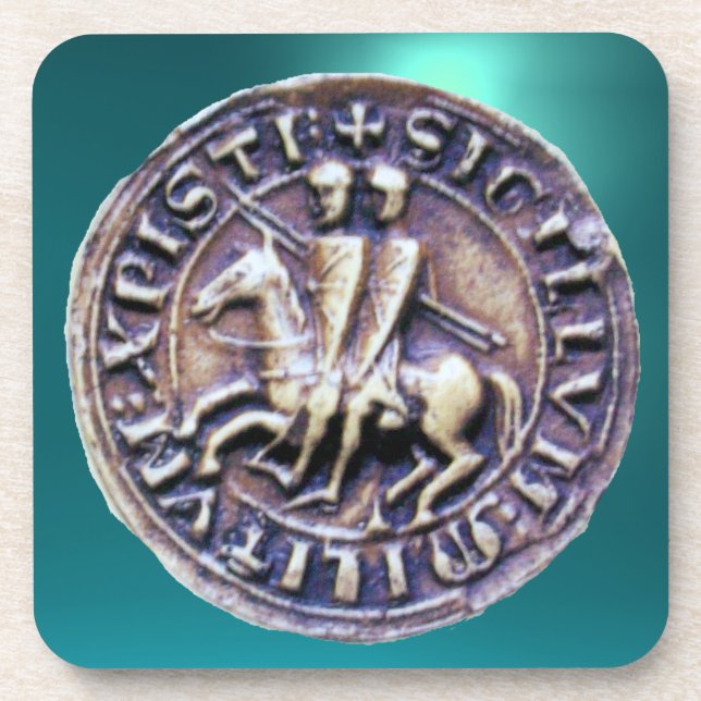 Dessous-de-verre SCEAU DES CHEVALIERS MODÈLE JEU bleu (Devant)