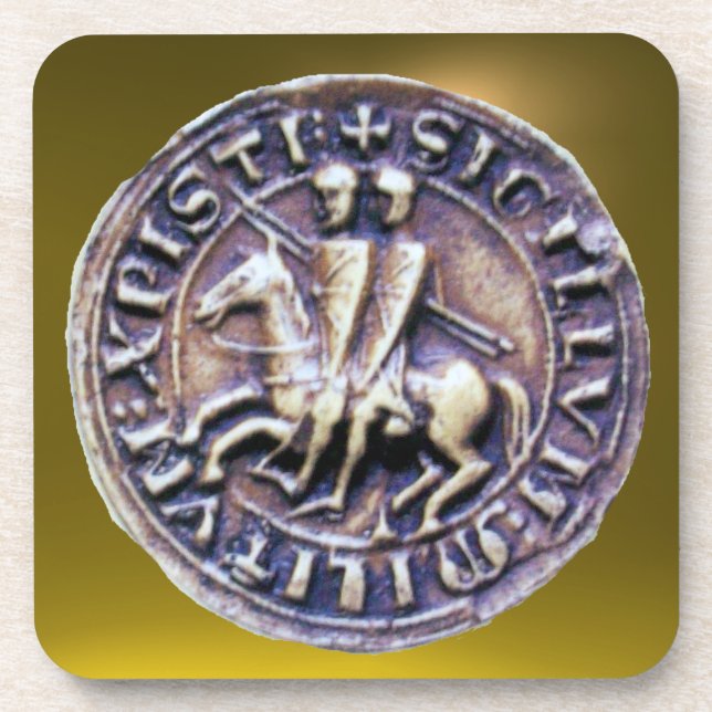 Dessous-de-verre SCEAU DES CHEVALIERS MODÈLE JEU jaune (Devant)