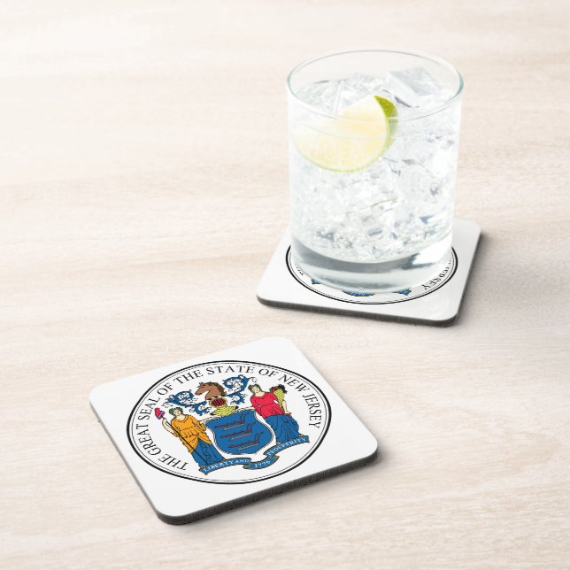 Dessous-de-verre Sceau d'état du New Jersey - (Côté Droit)