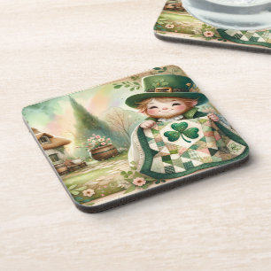 Dessous-de-verre Scène de courtepointe patchwork Cottage Leprechaun