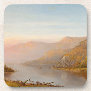 Dessous-de-verre Scène de la rivière des Montagnes (automne de l'Hu