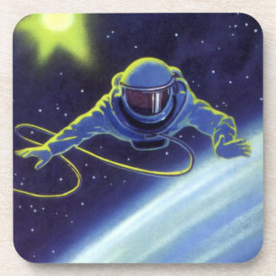Dessous-de-verre Science-fiction vintage Astronaute en sortie extra