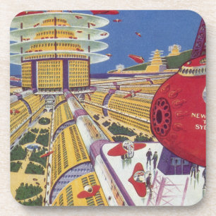 Dessous-de-verre Science-fiction vintage, Futuriste New York