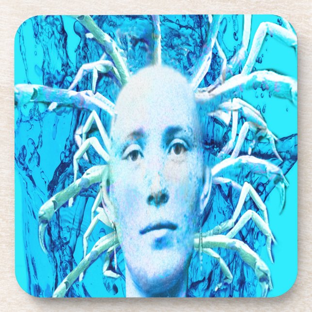 Dessous-de-verre Scorpion bleu (Devant)