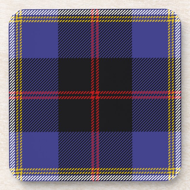 Dessous-de-verre Scottish Clan Hill Tartan Plaid (Devant)