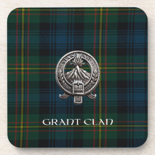 Dessous-de-verre Scottish Grant Clan Tartan & Crest