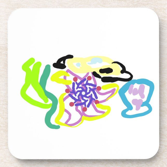 Dessous-de-verre Seashell and starfish (Devant)