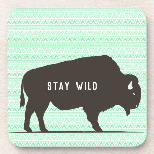 Dessous-de-verre Séjour Wild Boho Buffalo Personnalisable