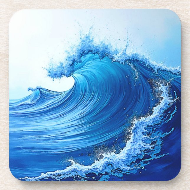 Dessous-de-verre Serene Blue Wave Splashes (Devant)