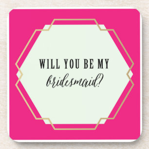 Dessous-de-verre Serez-vous ma demoiselle d'honneur ? Ensemble de