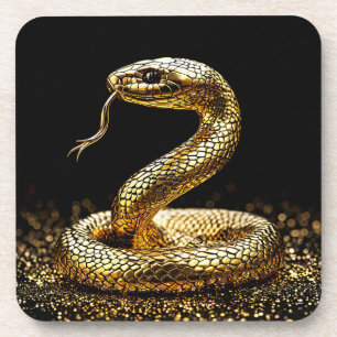 Dessous-de-verre Serpent doré