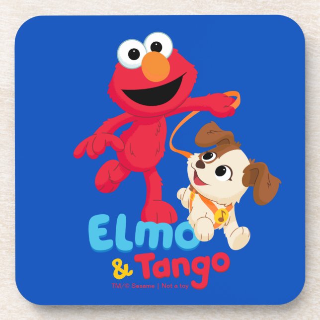 Dessous-de-verre Sesame Street | Elmo & Tango en course (Devant)