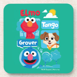Dessous-de-verre Sesame Street   Elmo, Tango, & Grover Park Graphic