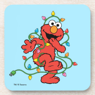Dessous-de-verre Sesame Street   Lumières de Noël avec Elmo
