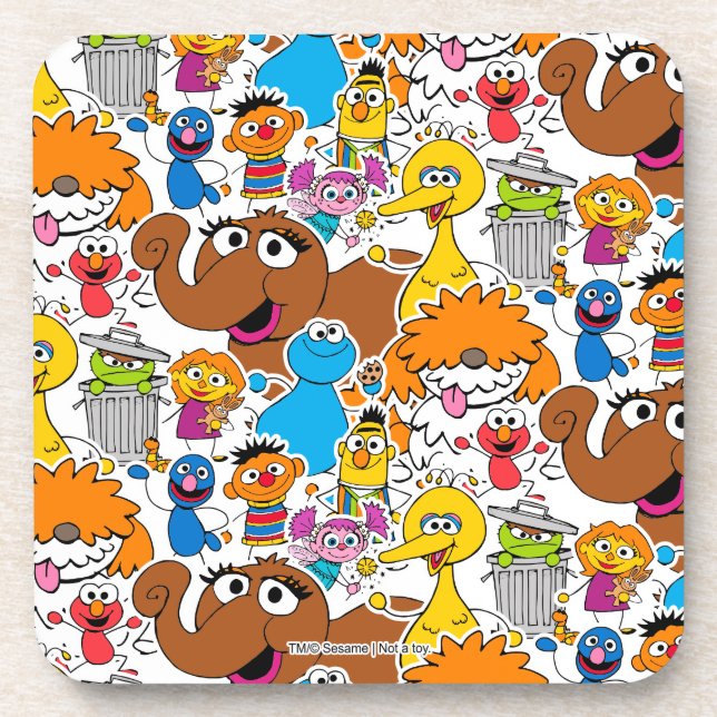 Dessous-de-verre Sesame Street Pals Doodley Motif (Devant)