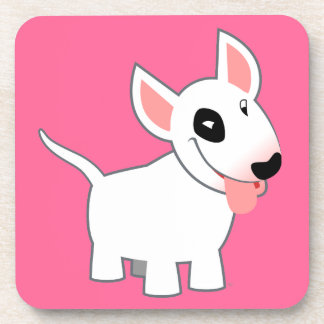 Dessous-de-verre Set de Cute Cartoon Bull Terrier Coasters