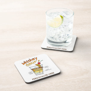 DESSOUS-DE-VERRE SETS DE SOUS-TASSES EN LIÈGE, RECETTE DE COCKTAIL