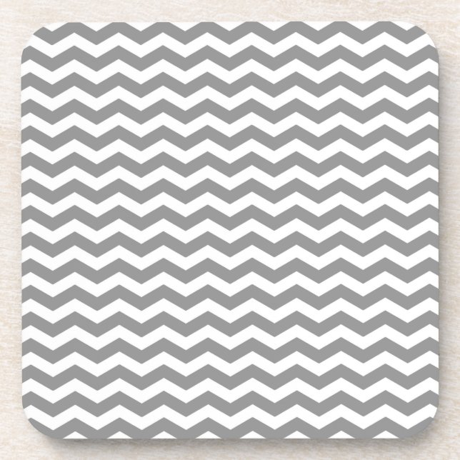 Dessous-de-verre Seychelles Grey Wave Chevron (Devant)