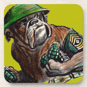 Dessous-de-verre Sgt Rover, chien-chien 2ème guerre mondiale