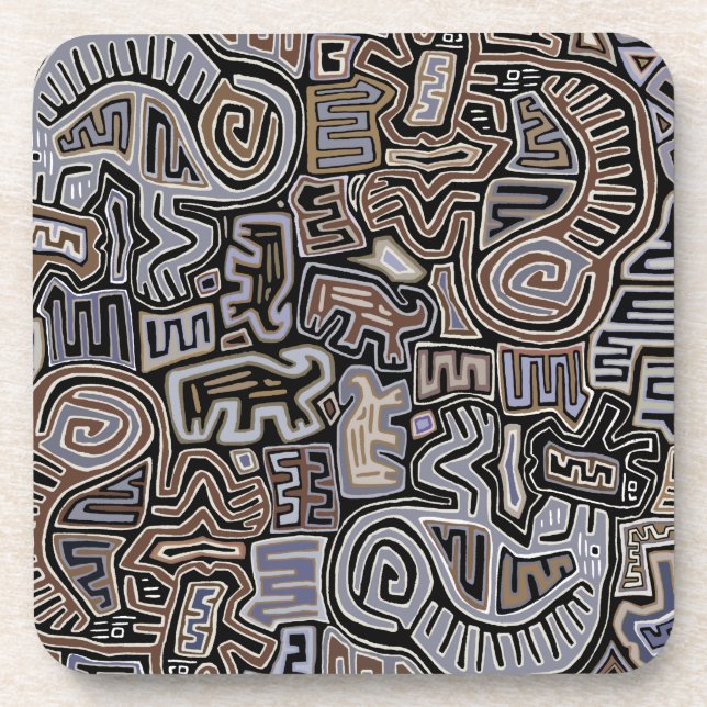 Dessous-de-verre Shaman Peyote Serpent spirituels rituels (Devant)