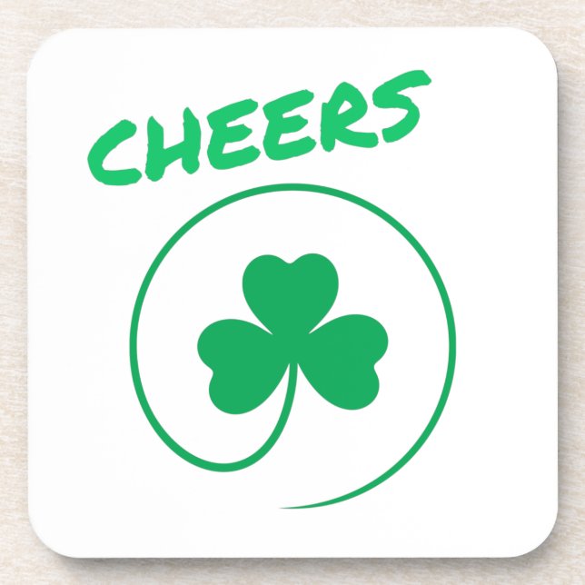 Dessous-de-verre Shamrock de Clover Jour de la Saint Patrick vert i (Devant)
