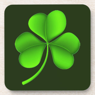 Dessous-de-verre Shamrock on Dark Green coastercn