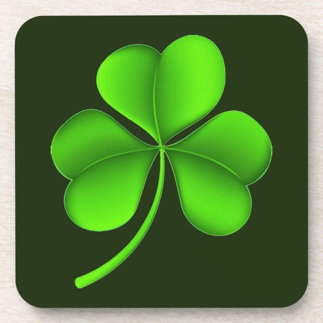 Dessous-de-verre Shamrock on Dark Green coastercn (Devant)