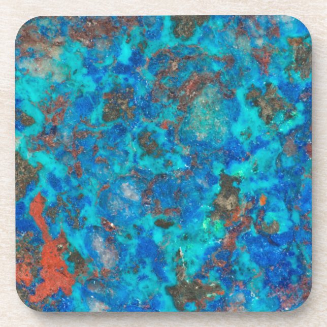 Dessous-de-verre Shattuckite à motif bleu (Devant)