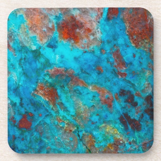 Dessous-de-verre Shattuckite bleue (Devant)