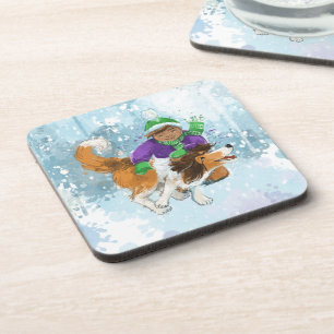 Dessous-de-verre Sheldon le Sheltie et son garçon