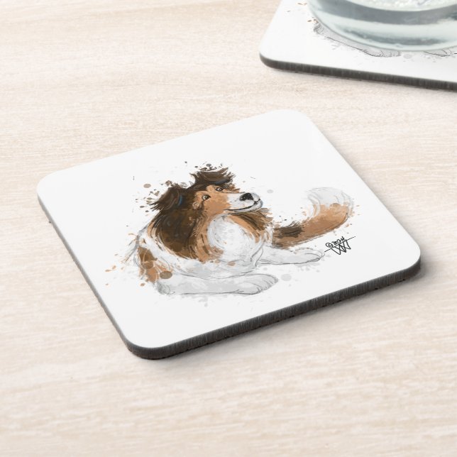 Dessous-de-verre Sheldon the Sheltie (Côté gauche)