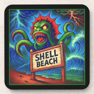 DESSOUS-DE-VERRE SHELL BEACH TERROR.