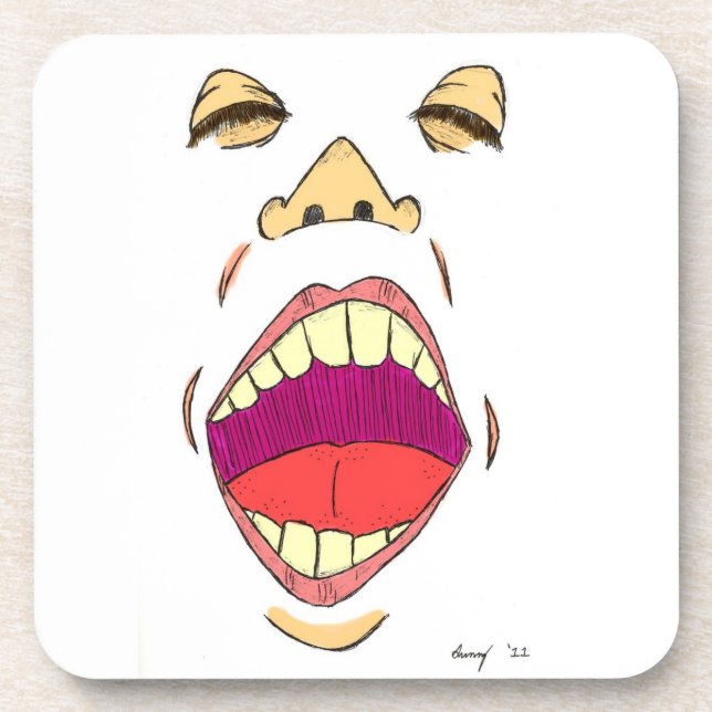 dessous de verre "Shout" - Ensemble de 6 (Devant)