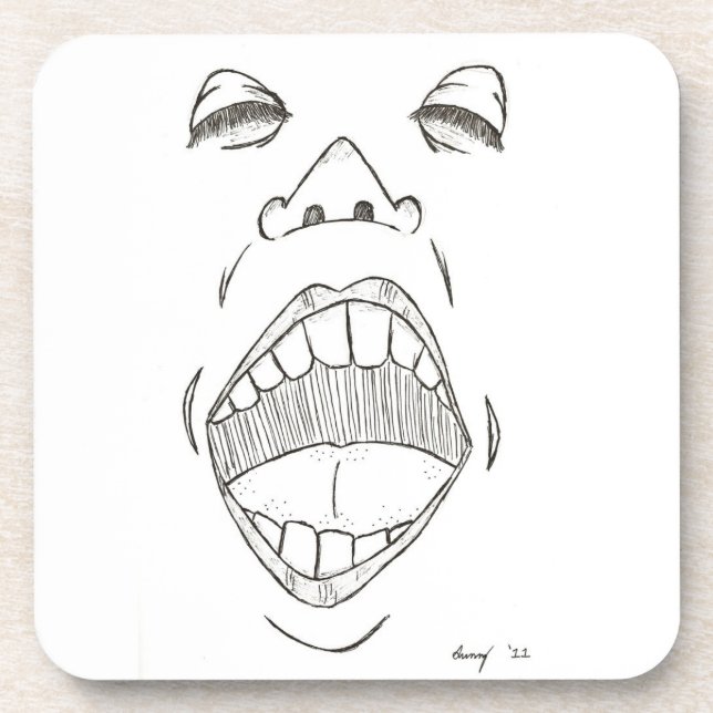 dessous de verre "Shout" - Ensemble de 6 (Devant)