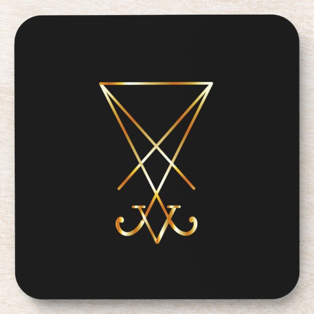 Dessous-de-verre Sigil de Lucifer - Un symbole du satanisme (Devant)