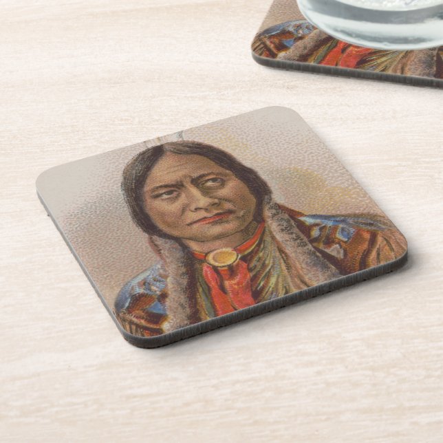 Dessous-de-verre Signaux de fumée : Lakota Indian Chief Sitting Bul (Côté gauche)