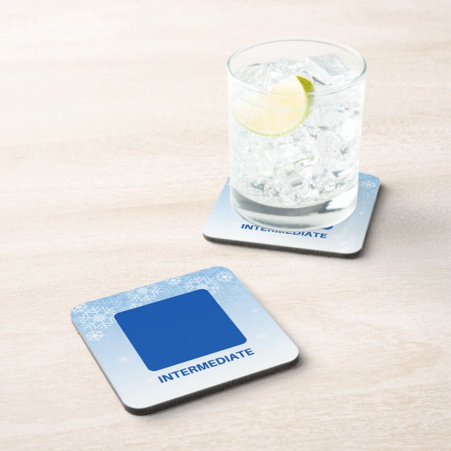 Dessous-de-verre SIGNE DE PISTE Carré Bleu Intermédiaire (Côté Droit)