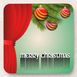 DESSOUS-DE-VERRE SIGNE "MERRY CHRISTMAS"