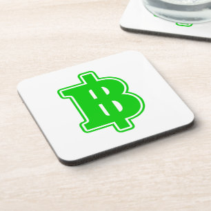 Dessous-de-verre SIGNE VERT BAHT ฿ devises thaïlandaises ฿