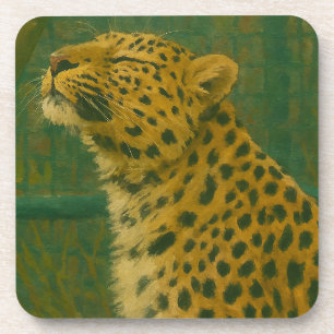 Dessous-de-verre Silence éclairé - Leopard au repos dans la lumière