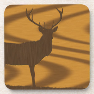 Dessous-de-verre Silhouette Big Buck en bois