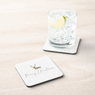 Dessous-de-verre Silhouette de renne en ligne artistique de Slipper