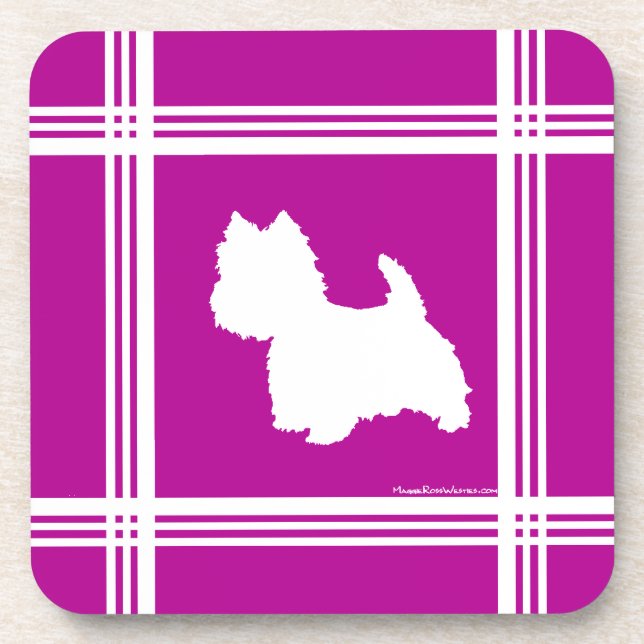 Dessous-de-verre Silhouette de Westie (Devant)