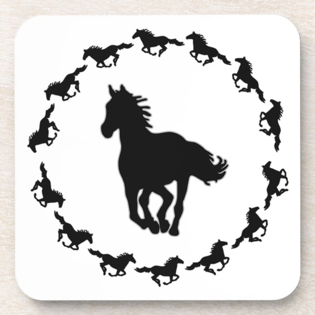 Dessous-de-verre Silhouette Design Cheval (Devant)