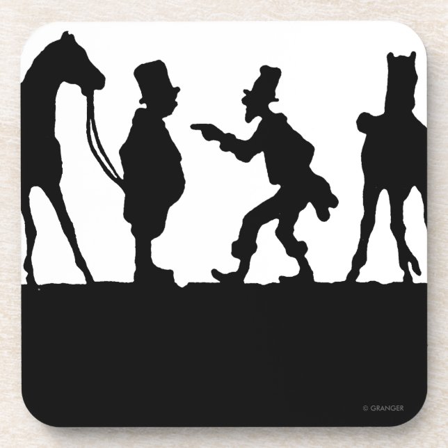 Dessous-de-verre Silhouette : Marchand de cheval (Devant)