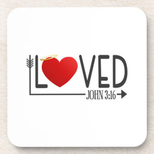 Dessous-de-verre Simple amour Bible Verse Valentine DESSOUS DE VE