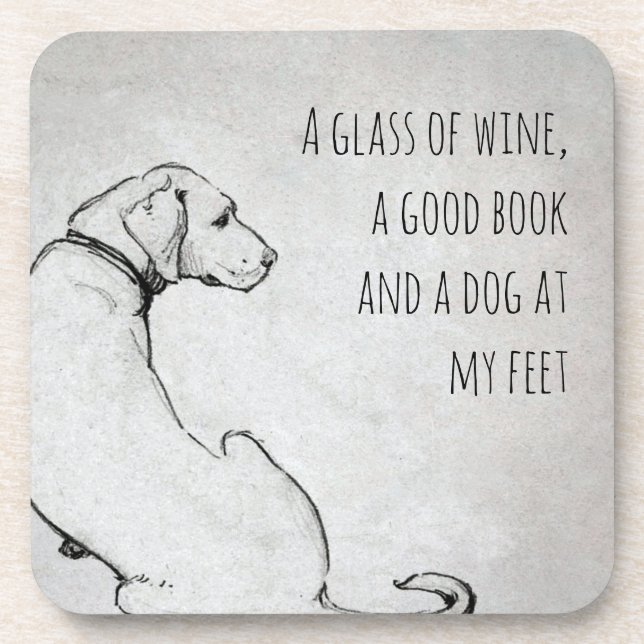 Dessous-de-verre Simple Labrador Chien Maman Citation Art (Devant)